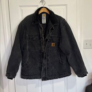 Carhartt Black Broken-In Heavyweight Work Jacket - Size Large